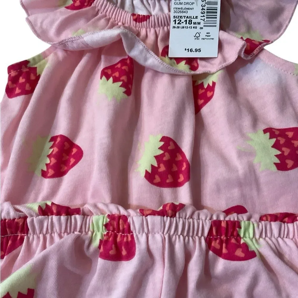 The‎ Children's Place Pink Strawberry One Piece